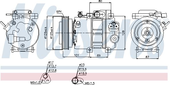 Nissens 89298 - Компрессор кондиционера autospares.lv