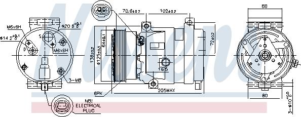 Nissens 89218 - Компрессор кондиционера autospares.lv