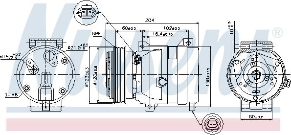 Nissens 89281 - Компрессор кондиционера autospares.lv