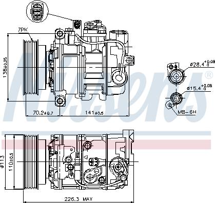 Nissens 89237 - Компрессор кондиционера autospares.lv