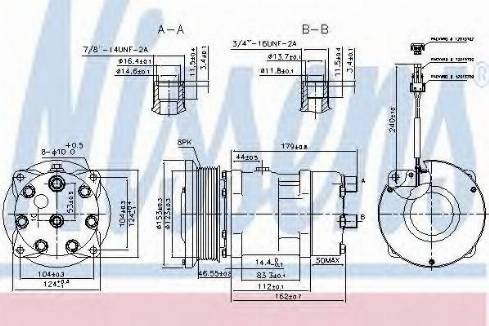 Nissens 89703 - Компрессор кондиционера autospares.lv