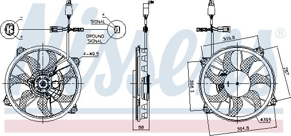 Nissens 85902 - Вентилятор, охлаждение двигателя autospares.lv