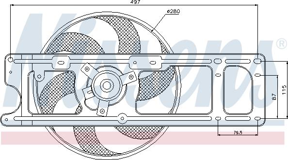 Nissens 85597 - Вентилятор, охлаждение двигателя autospares.lv