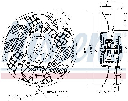 Nissens 85548 - Вентилятор, охлаждение двигателя autospares.lv