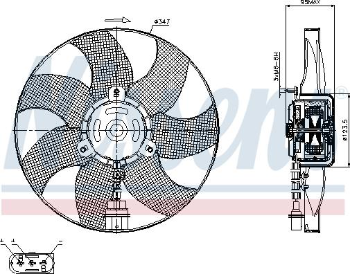 Nissens 85543 - Вентилятор, охлаждение двигателя autospares.lv