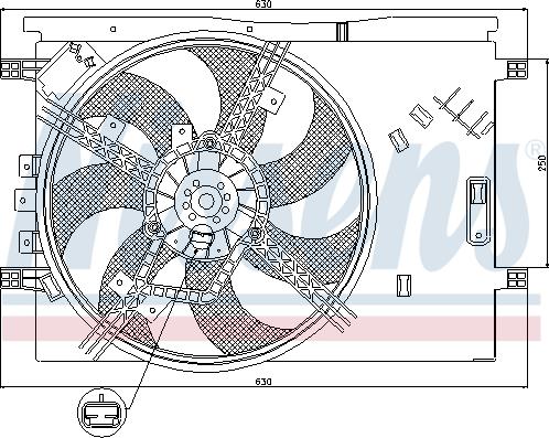 Nissens 85563 - Вентилятор, охлаждение двигателя autospares.lv