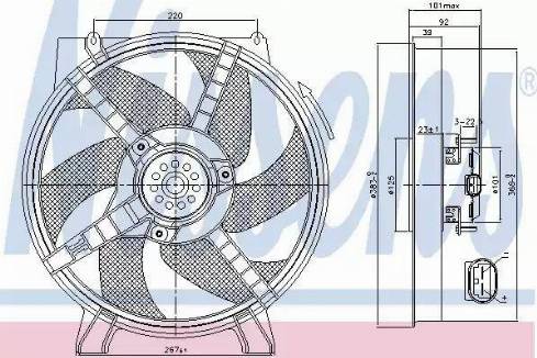 Nissens 85500 - Вентилятор, охлаждение двигателя autospares.lv