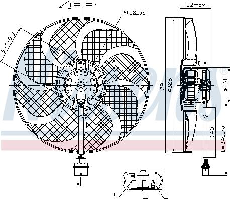 Nissens 85690 - Вентилятор, охлаждение двигателя autospares.lv