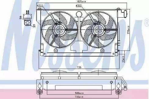 Nissens 85661 - Вентилятор, охлаждение двигателя autospares.lv