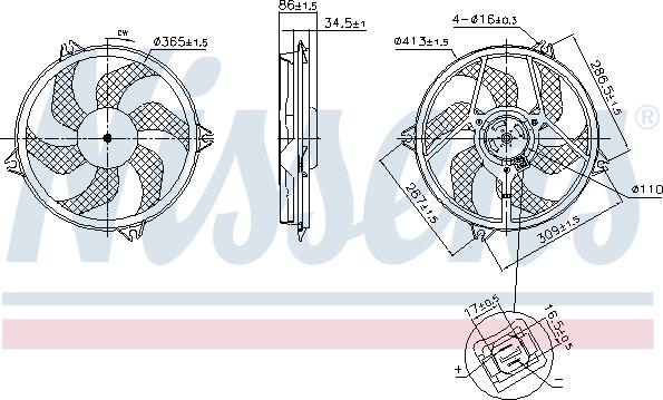 Nissens 850093 - Вентилятор, охлаждение двигателя autospares.lv