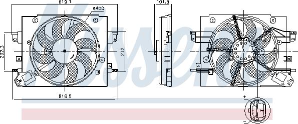 Nissens 850064 - Вентилятор, охлаждение двигателя autospares.lv