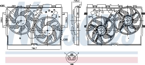 Nissens 850004 - Вентилятор, охлаждение двигателя autospares.lv