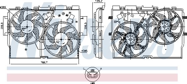 Nissens 850005 - Вентилятор, охлаждение двигателя autospares.lv