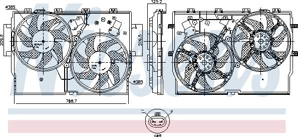 Nissens 850001 - Вентилятор, охлаждение двигателя autospares.lv