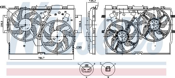 Nissens 850115 - Вентилятор, охлаждение двигателя autospares.lv