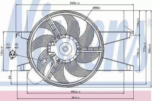 Nissens 85579 - Вентилятор, охлаждение двигателя autospares.lv