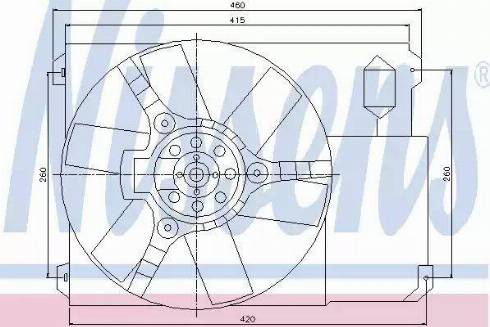 Nissens 85021 - Вентилятор, охлаждение двигателя autospares.lv