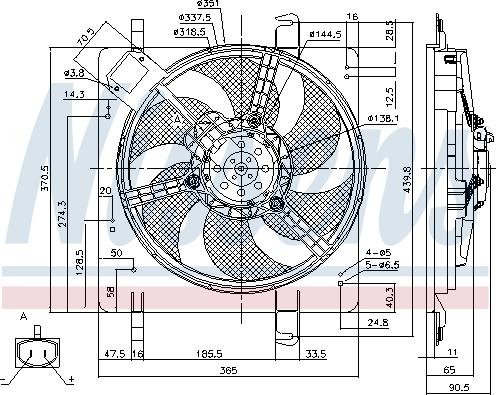 Nissens 85028 - Вентилятор, охлаждение двигателя autospares.lv