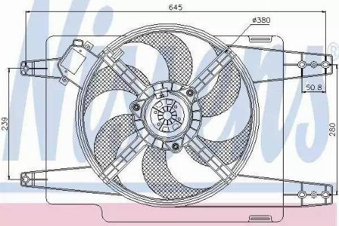 Nissens 85108 - Вентилятор, охлаждение двигателя autospares.lv