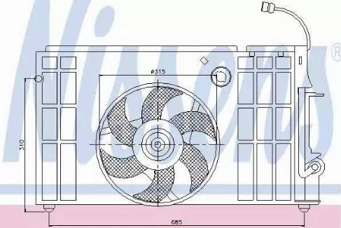 Nissens 85326 - Вентилятор, охлаждение двигателя autospares.lv