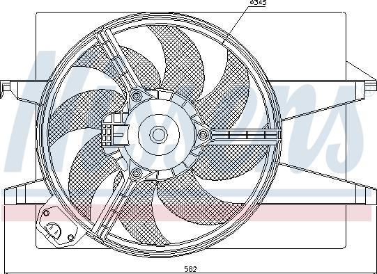 Nissens 85220 - Вентилятор, охлаждение двигателя autospares.lv