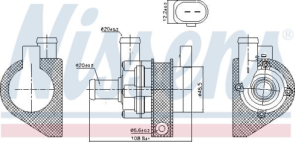 Nissens 831069 - Дополнительный водяной насос autospares.lv