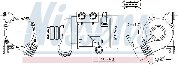 Nissens 831076 - Водяной насос autospares.lv