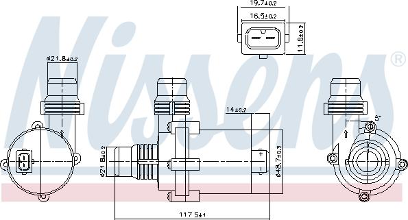 Nissens 831119 - Водяной насос autospares.lv