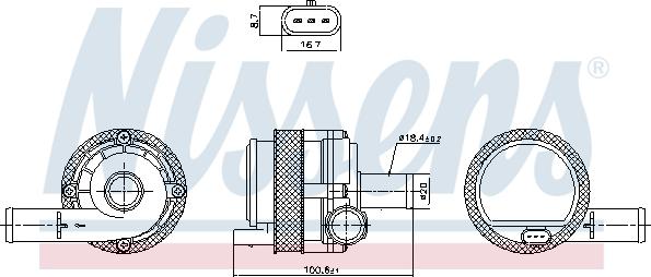 Nissens 831377 - Водяной насос autospares.lv