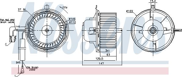 Nissens 87404 - Вентилятор салона autospares.lv