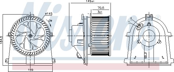 Nissens 87437 - Вентилятор салона autospares.lv