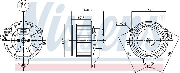 Nissens 87572 - Вентилятор салона autospares.lv