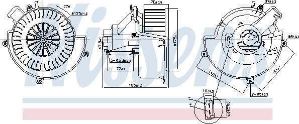 Nissens 87624 - Вентилятор салона autospares.lv