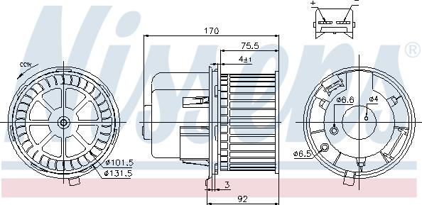 Nissens 87061 - Вентилятор салона autospares.lv