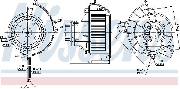 Nissens 87081 - Вентилятор салона autospares.lv