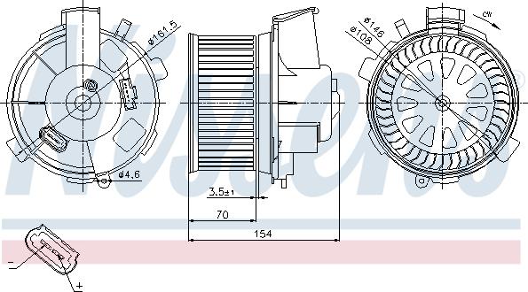 Nissens 87021 - Вентилятор салона autospares.lv