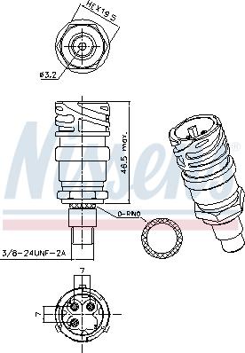 Nissens 301028 - Пневматический выключатель, кондиционер autospares.lv
