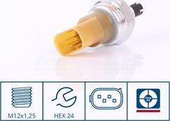 Nissens 301201 - Пневматический выключатель, кондиционер autospares.lv