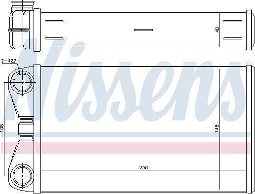Nissens 70226 - Теплообменник, отопление салона autospares.lv