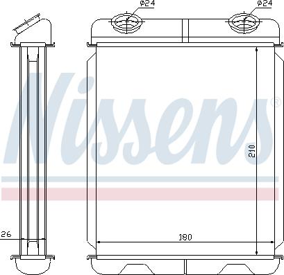 Nissens 73341 - Теплообменник, отопление салона autospares.lv
