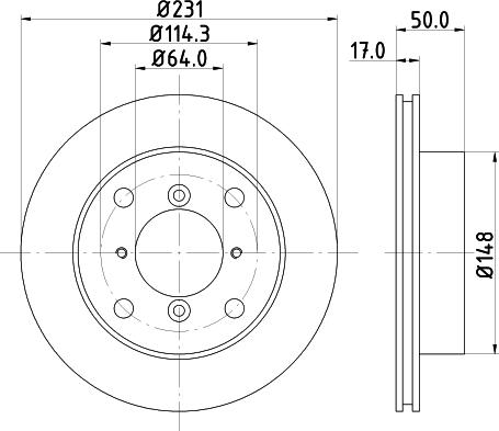 Nisshinbo ND9023 - Тормозной диск autospares.lv