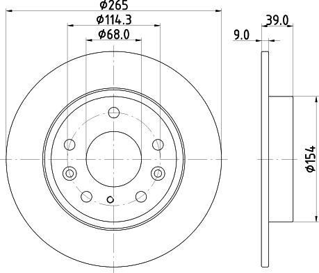 Nisshinbo ND5043K - Тормозной диск autospares.lv