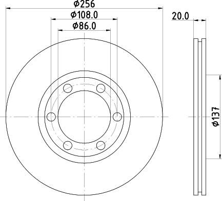 Nisshinbo ND5005 - Тормозной диск autospares.lv