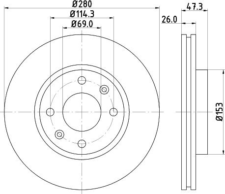 Nisshinbo ND6010K - Тормозной диск autospares.lv