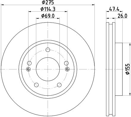 Nisshinbo ND6027K - Тормозной диск autospares.lv