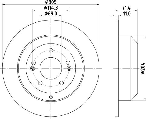 Nisshinbo ND6100K - Тормозной диск autospares.lv