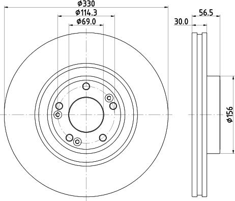 Nisshinbo ND6118K - Тормозной диск autospares.lv