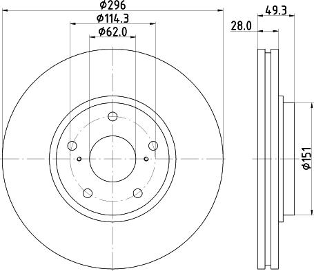 Nisshinbo ND1086K - Тормозной диск autospares.lv