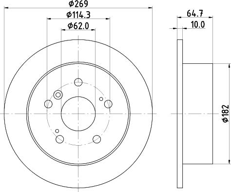 Nisshinbo ND1037K - Тормозной диск autospares.lv