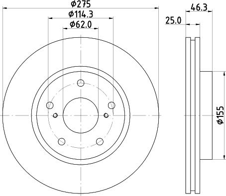 Nisshinbo ND1103K - Тормозной диск autospares.lv